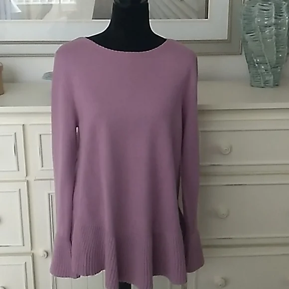 Long sleeve lightweight dusty rose sweater - Picture 1 of 4
